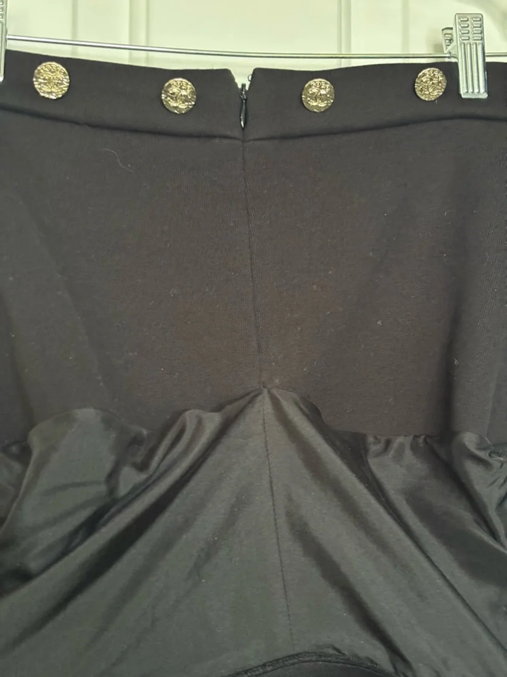 EUC CHANEL Sailor Cotton Black Wide-Leg Pants with Decorative Buttons Size 38
